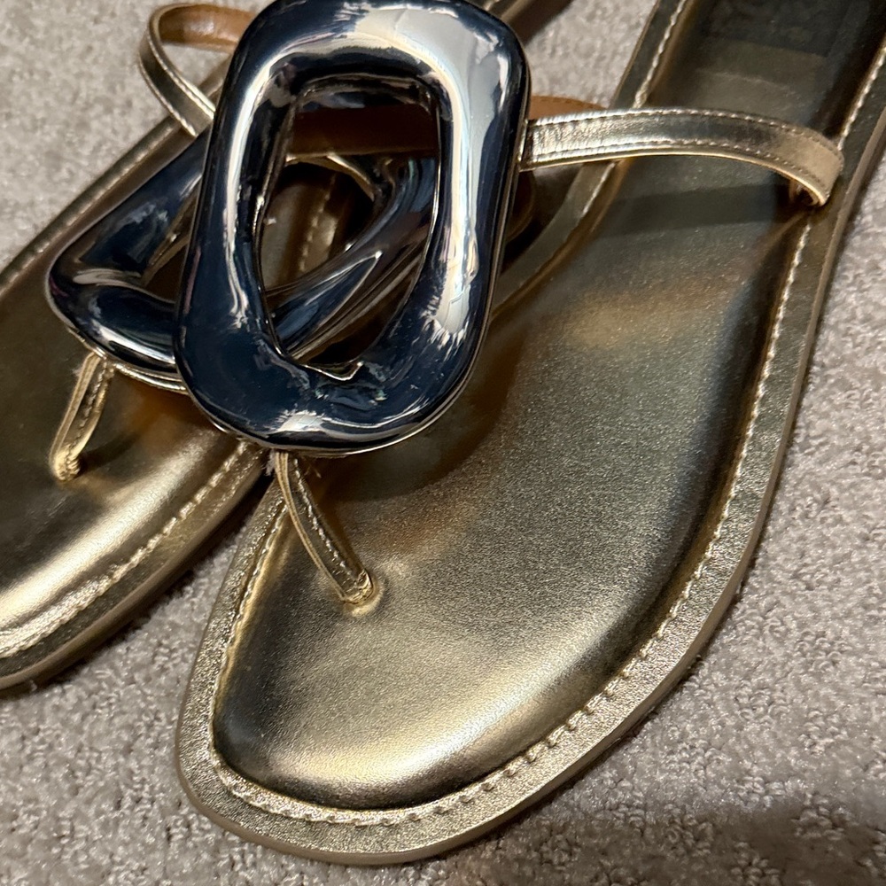 DV by Dolce Vita Metallic Gold and Silver Sandals - Picture 3 of 5